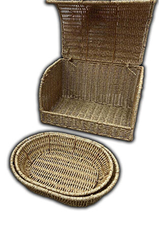 Mien Rattan Ekmeklik + 2 Adet Sepet