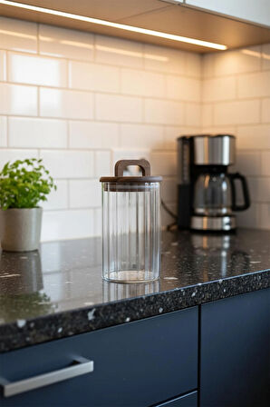 Mien Akasya Kapaklı Baharat Bakliyat Kavanoz 950 ml