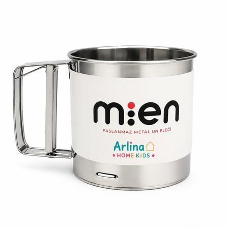 Arlina Home Kids Paslanmaz Çelik Un Eleği 10 cm Yükseklik 11 cm En