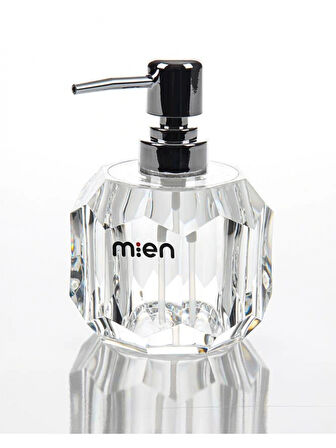 Mien MEN 1547 Akrilik Gri Şeffaf Sıvı Sabunluk 15x8x8 cm