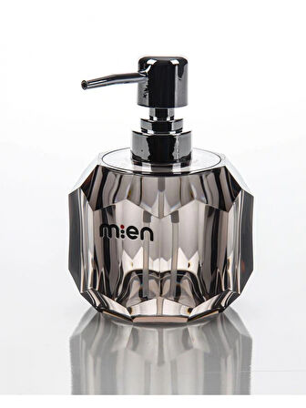 Mien MEN 1548 Akrilik Gri Şeffaf Sıvı Sabunluk 15x8x8 cm