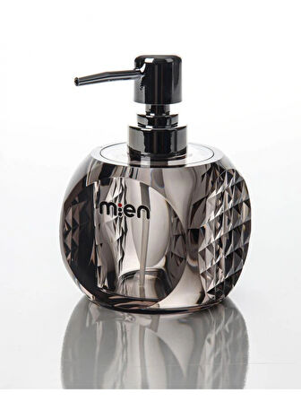 Mien MEN 1549 Akrilik Gri Şeffaf Sıvı Sabunluk 15x8x8 cm