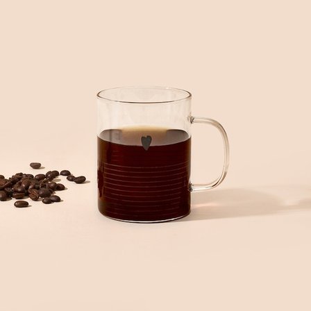 Mien 3'lü Borosilikat Heart Bardak - Şeffaf / Siyah - 420 ml