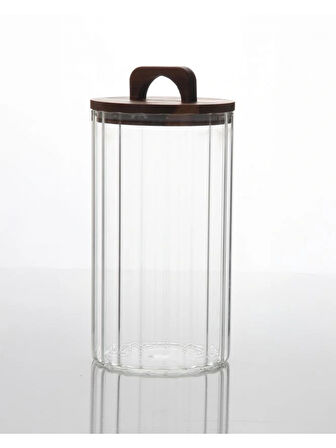 Mien MEN BOR105 Ahşap Kapaklı Cam Kavanoz 3200 cc