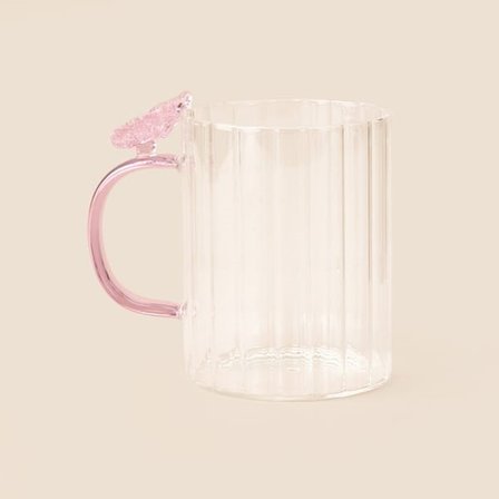 Mien Butterfly Cam Kupa - Renkli - 400 ml
