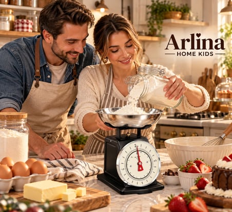  Retro Analog Mutfak Terazisi – Siyah Gövde, Gümüş Kase 2 Kg Kapasiteli