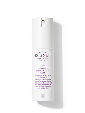 All-in-One Discoloration Blend - Leke Karşıtı, Ton Eşitleyici Aydınlatıcı Bakım Kremi - Traneksamik Asit, Alfa Arbutin, Glutatyon 30 ml