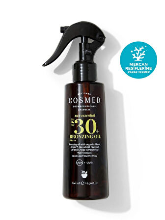 Cosmed Bronzlaştırıcı Güneş Yağı Sprey Spf 30 200 ml