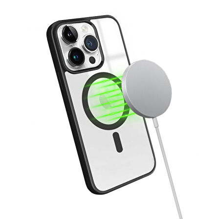 iPhone 13 Pro Magsafe Özellikli Renkli Clear Case Kapak