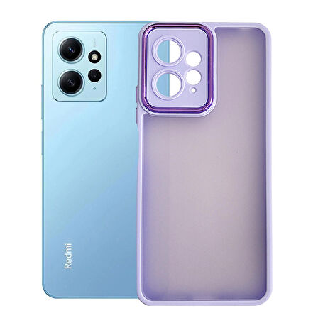 Xiaomi Redmi Note 12 Kılıf Freya Lazer Lens Kamera Çerçeveli Silikon Kapak