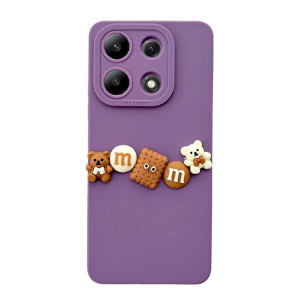 Xiaomi Redmi Note 13 Pro 4G Kılıf 3D M Bear Kamera Korumalı Silikon Kapak
