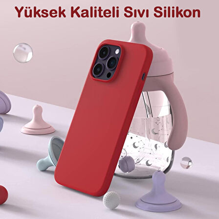 iPhone 15 Pro Kılıf Kamera Lensli Lansman Silikon Kapak