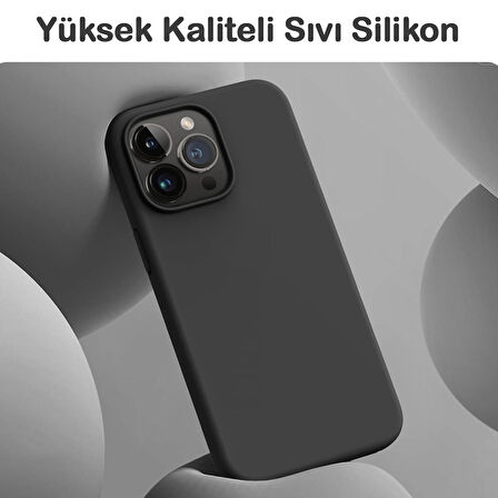 iPhone 15 Pro Kılıf Kamera Lensli Lansman Silikon Kapak