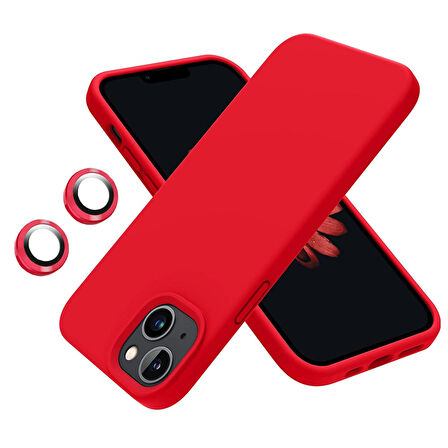 iPhone 15 Kılıf Kamera Lensli Lansman Silikon Kapak
