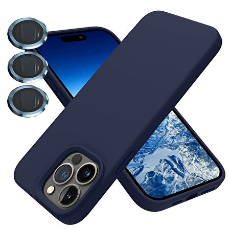 iPhone 14 Pro Kılıf Kamera Lensli Lansman Silikon Kapak