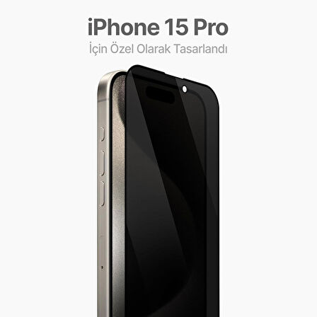 iPhone 15 Pro Kolay Uygulama Aparatlı 5D Magic Box Hayalet Privacy Cam Ekran Koruyucu 