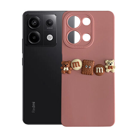 Xiaomi Redmi Note 13 Pro 5G Kılıf 3D M Bear Kamera Korumalı Silikon Kapak
