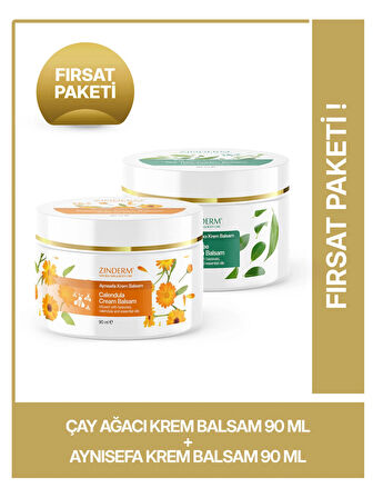 Çay Ağacı Yağı Kremi Balsamı ve Aynısefa Yağı Kremi Balsamı 90ml