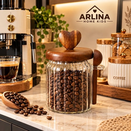 760 ML Akasya Kapaklı Cam Kavanoz 