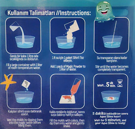 KOOKY AQUASLIME ORMAN HAYVANLARI SETİ 5X90ML