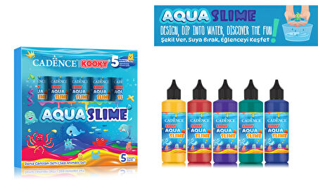 KOOKY AQUASLIME DENİZ CANLILARI SETİ 5X90ML