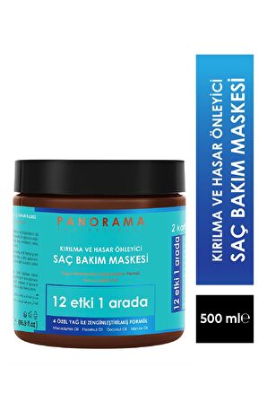 PANORAMA Professional Kırılma ve Hasar Önleyici Dolgunlaştırıcı Saç Bakım Maskesi - 500 ml