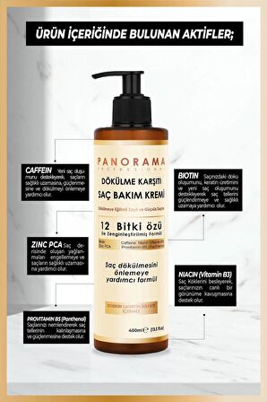 Panorama Professional Dökülme Karşıtı Saç Kremi 400 ml / Biotin Caffein Zinc Niacin Provitamin B5