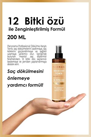 Panorama Professional Dökülme Karşıtı Saç Toniği 200 ml / Biotin Caffein Zinc Niacin Provitamin B5