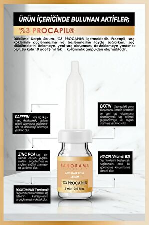 Panorama Professional Dökülme Karşıtı Ampul Serum (6 ml*10 adet) %3 Procapil 