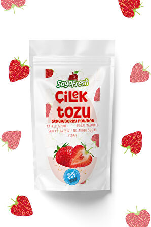 Saga Fresh Dondurularak Kurutulmuş Çilek Tozu (25gr)