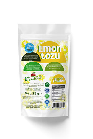 Saga Fresh Dondurularak Kurutulmuş Limon Tozu (25g)