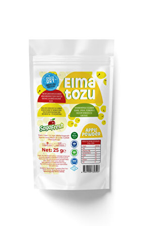 Saga Fresh Dondurularak Kurutulmuş Elma Tozu (25gr)