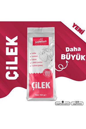 Dondurularak Kurutulmuş Çilek Dilimleri 150g