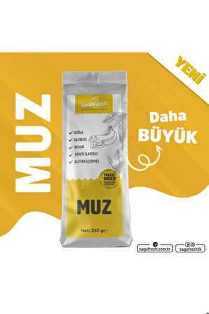 Dondurularak Kurutulmuş Muz Dilimleri 250g