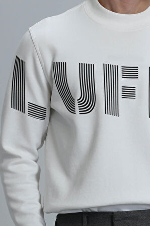 Lufian Erkek Todillo Sweatshirt 112030120 Kırık Beyaz