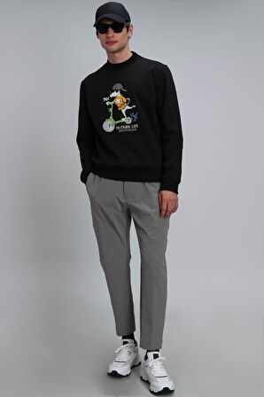 Lufian Erkek Igor Sweatshirt 112030128 Siyah