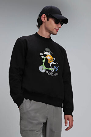 Lufian Erkek Igor Sweatshirt 112030128 Siyah