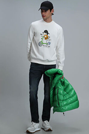 Lufian Erkek Igor Sweatshirt 112030128 Kırık Beyaz