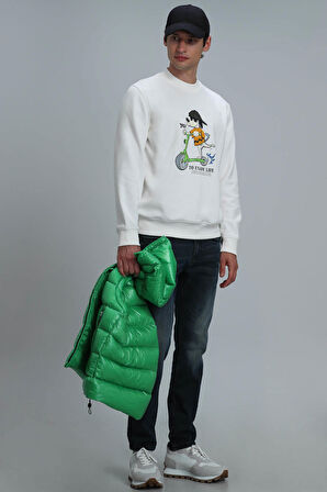 Lufian Erkek Igor Sweatshirt 112030128 Kırık Beyaz