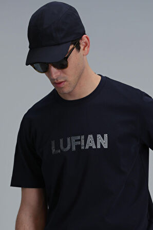 Benjamın Modern Grafik T- Shirt Lacivert