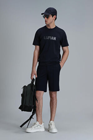 Benjamın Modern Grafik T- Shirt Lacivert