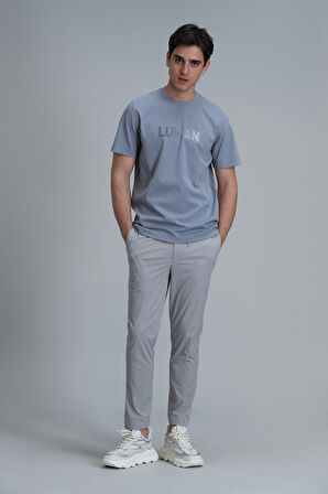 Benjamın Modern Grafik T- Shirt Mavi