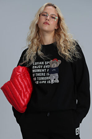 Vera Kadın Örme Sweatshirt Siyah