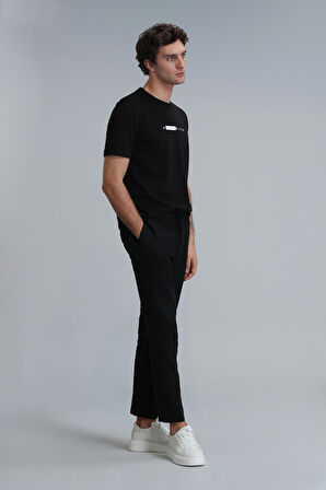 Kane Modern Grafik T- Shirt Siyah
