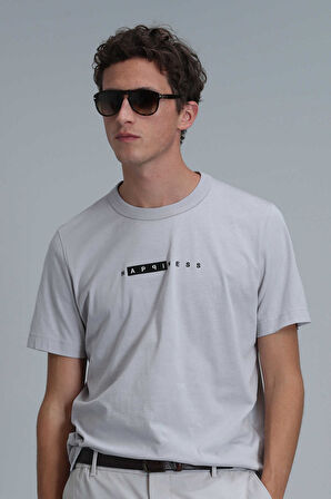 Kane Modern Grafik T-Shirt Taş