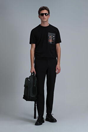 Exotıc Modern Grafik T- Shirt Siyah