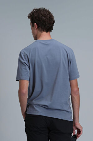 Lufian Erkek Exotıc Modern Grafik T-Shirt 111020202 Koyu Gri
