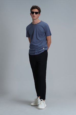 Junya Erkek Basic Tişört Gece Mavisi