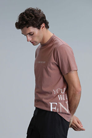 Lufian Erkek Potter Modern Grafik T-Shirt 111020221 Tarçın