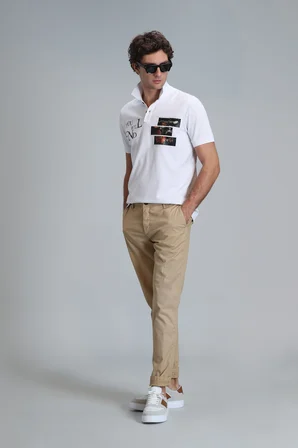 Tom Smart Erkek Chino Pantolon Slim Fit Deve Tüyü